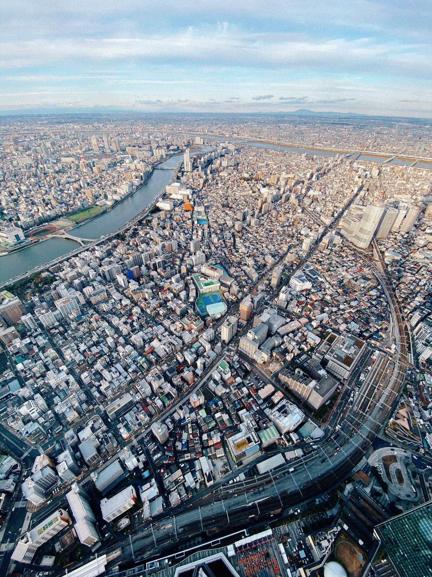 Cityscape with modern architecture of megapolis